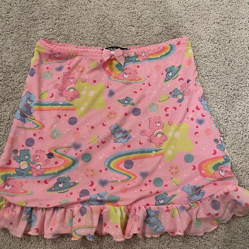 Dolls Kill Pink Care Bears Mini Skirt